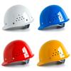 ABS Safety Helmet for Construction and Engineering - Breathable, Thickened, and Printed Design for Electrician Labor Protection.