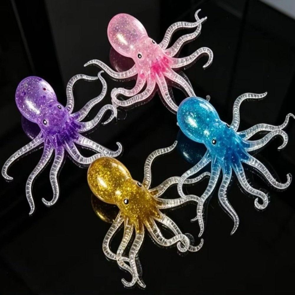 Soft Squeezable Octopus Fidget Toy Vibrant Colors Octopus Squishy Toy Gift For Teenager
