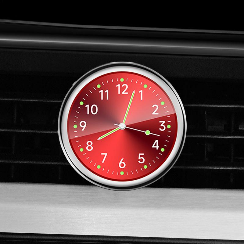 1PC Mini Quartz Clock for Car Glow-in-the-Dark Small Analog Dashboard Watch Stick-On Design Glowing Car Dashboard Clock