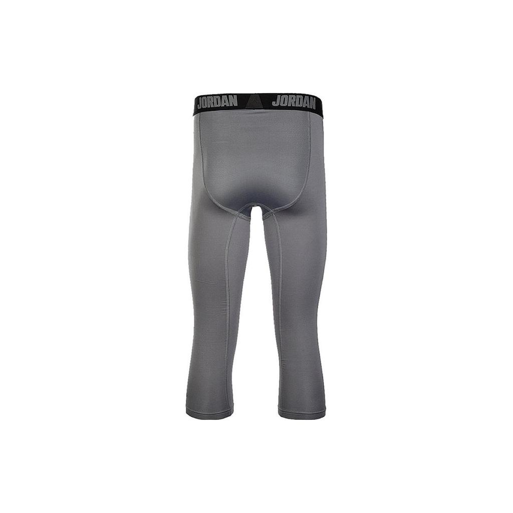 Jordan Brand Running Quick-Dry Compression Three-Quarter Pants Men Bottoms Gray 724777-065