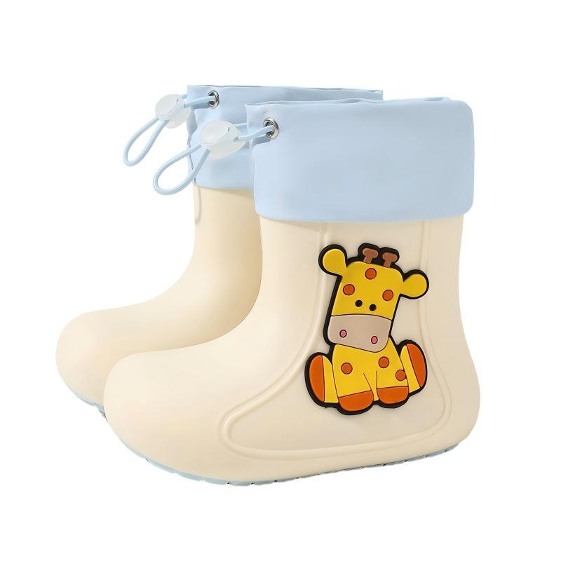1-3 Years Old Children's Rain Shoes Cartoon Cute Boys and Girls Daily Wear Waterproof, Comfortable and Non-slip Lightweight Short Rain Boots