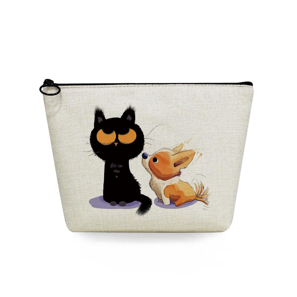 Women Cat Print Cosmetic Bag Toiletries Organize Travel Storage Case 6746