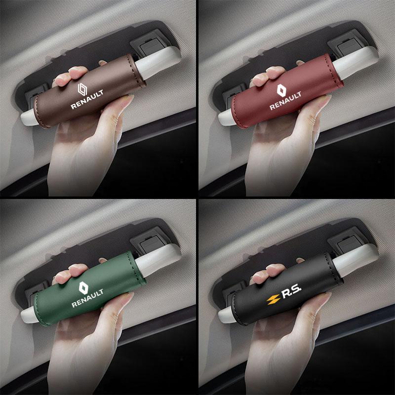 1Pcs PU Leather Roof Handle Anti-scratch Protector Case For Renault RS Clio Megane 2 3 4 Captur Trafic Twingo Scenic 2 Kadjar R888