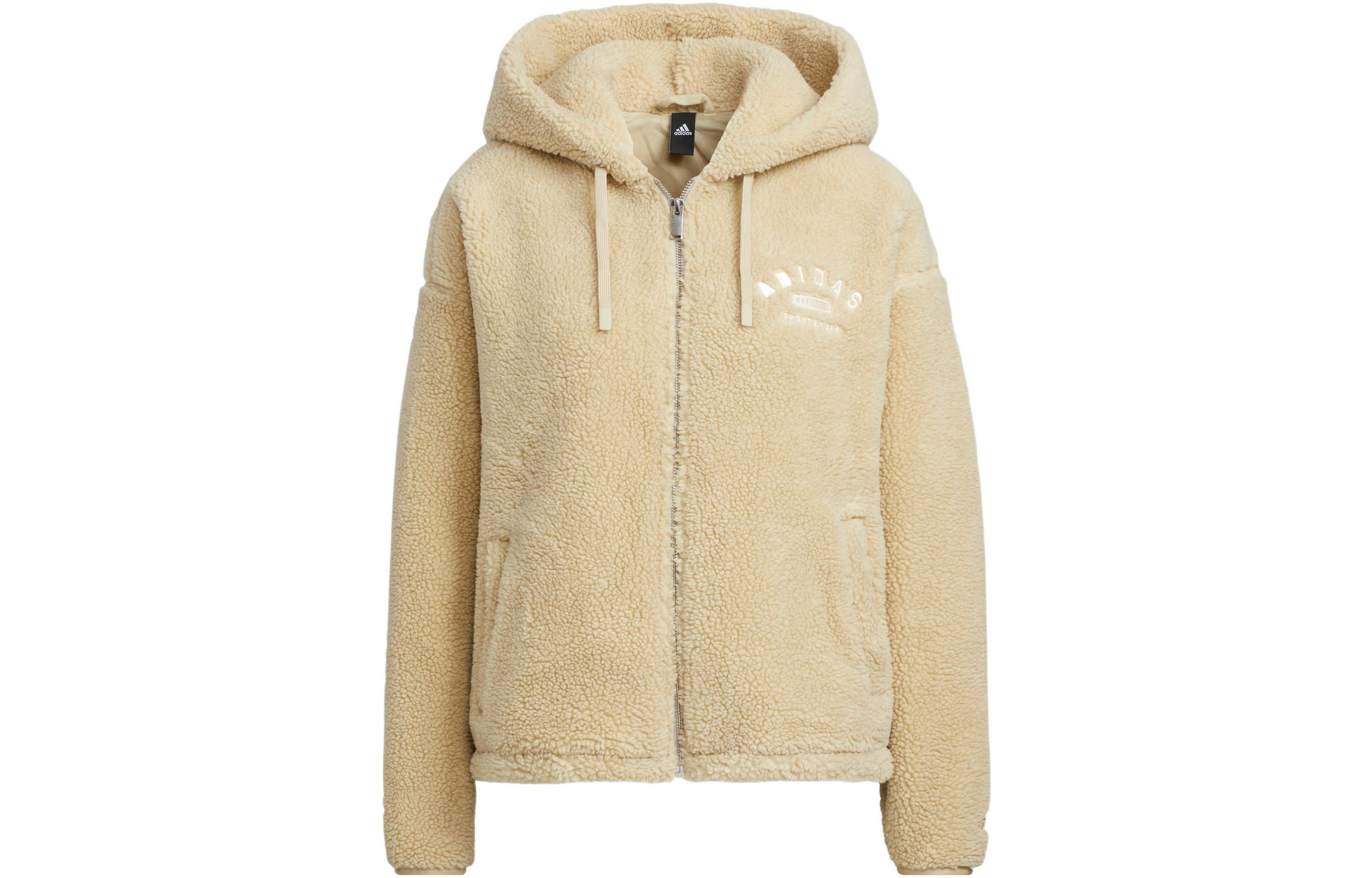 Adidas Velvet Jackets Women s Grassland Brown Hooded Moderate IK3477 L