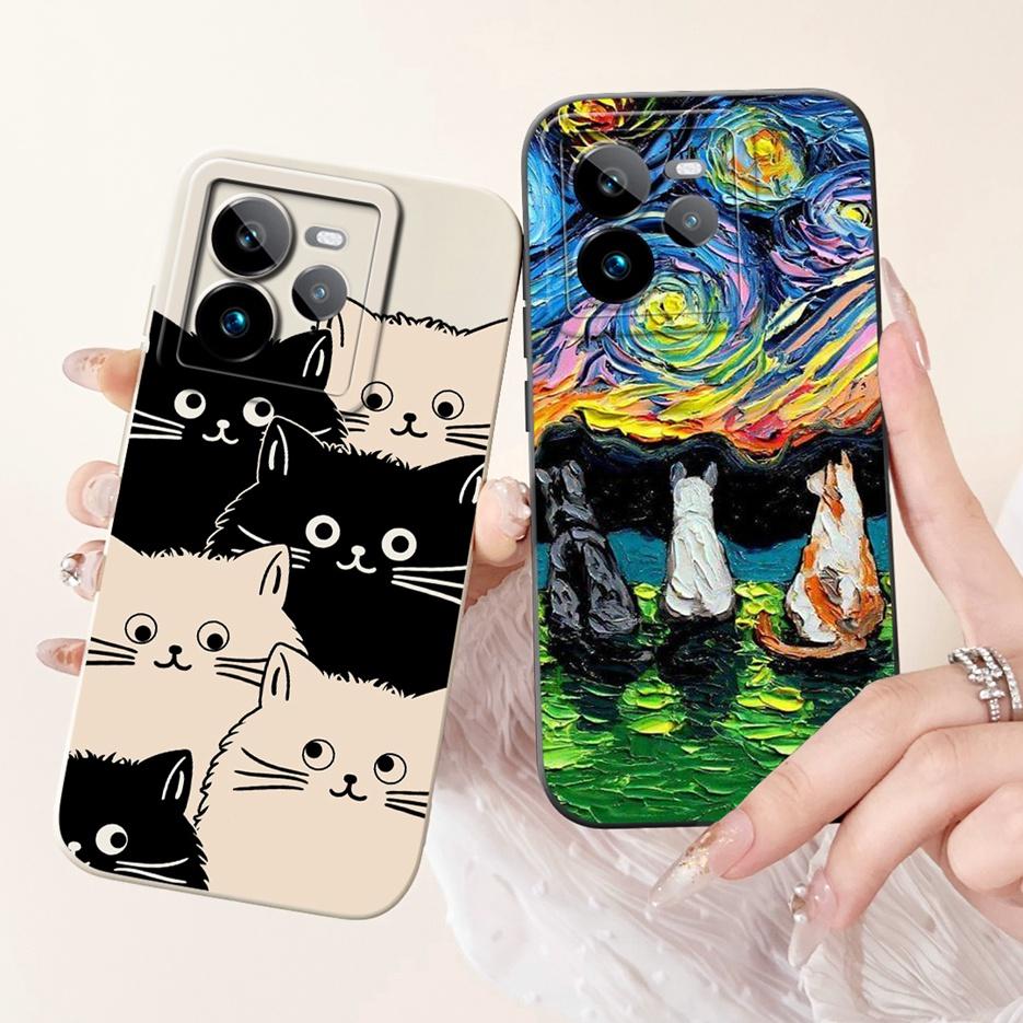 For Realme GT7 Pro 5G Case RMX5010 Cute Fashion Cartoon Cover Soft TPU Phone Case For Realme GT 7 GT7 T GT7T 5G Back Cover Coque
