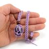 Natural Stone Mesh Pocket Woven Necklace Pendant Adjustable Retractable Mesh Pocket Hand Woven Necklace N557
