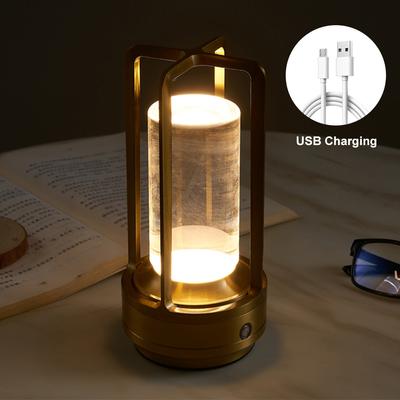 LED Cordless Table LampTouch Dimming Nordic Metal Desk Lamps Outdoor Camping Atmosphere Light Restaurant Creative Night Lights