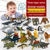 Children's Educational Learning Cards: 12 Types of Hand-Painted Dinosaur and Marine Animal Models