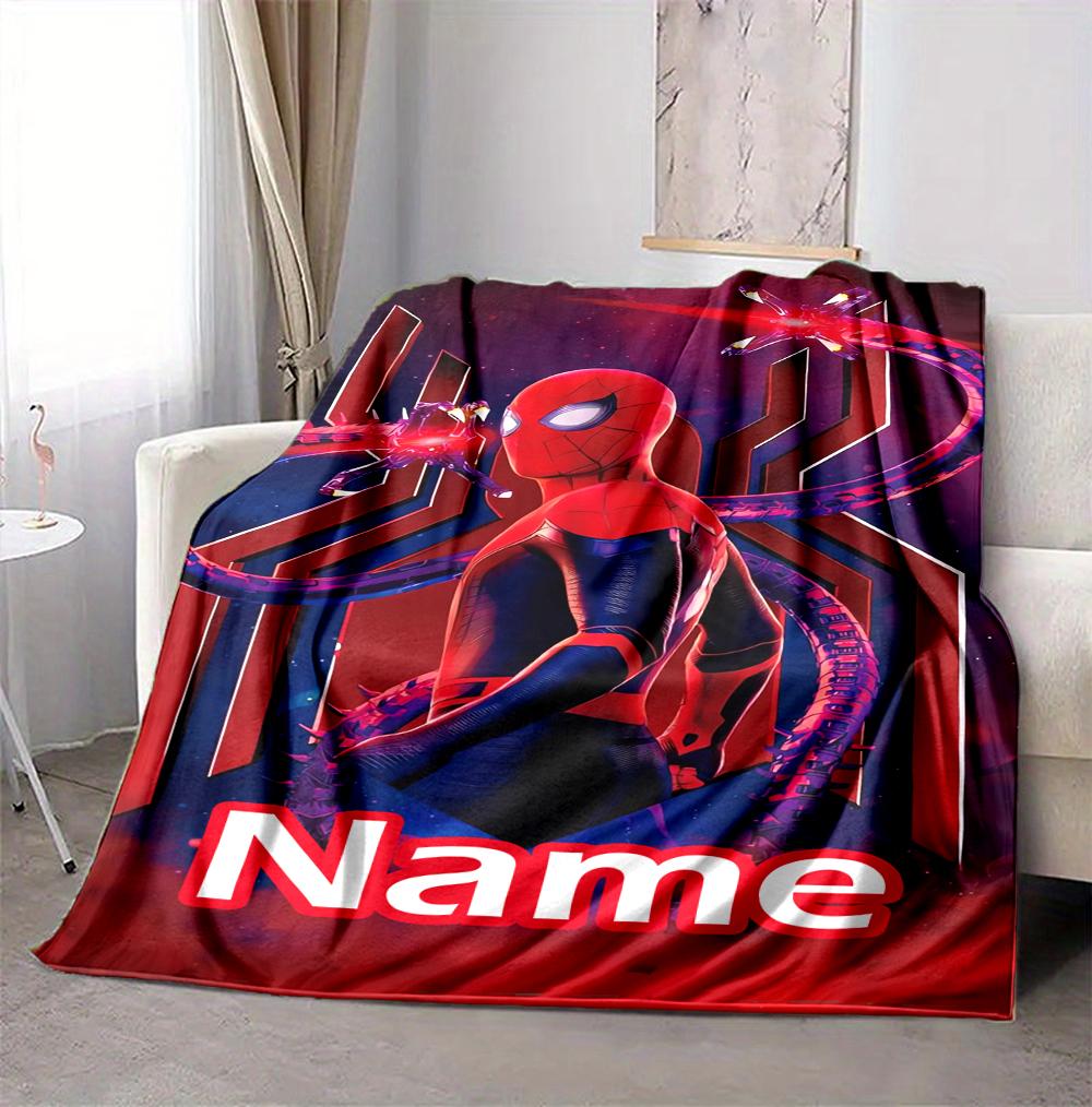 Custom Name Spider-Man Storm Flannel Blanket Throw Blanket Soft Warm Sofa Bed Decor Unique Gift