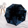 1pc Floral Midnight Automatic Open/Close Umbrella with Windproof, Functional Design, 8-Rib Sturdy Canopy