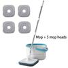 5pcs Mop Replacement Cloth Rotating Hand Free Mop Bucket Replace Cloth Flat Mop Cloth Strong Decontamination Cleaning Tools