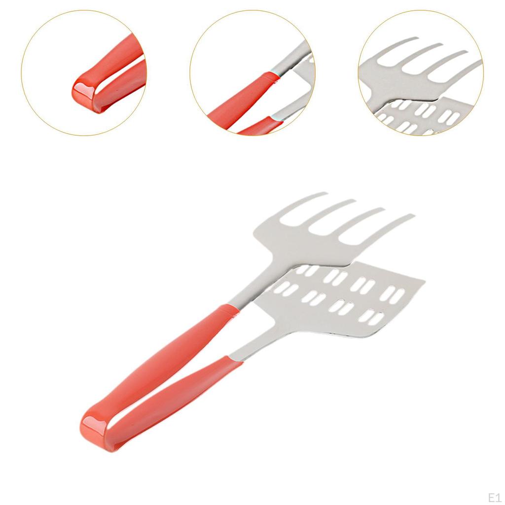 Kitchen Tongs Barbecue Clamp Anti Scald Fried Steak Turner for Meats,Pizza Pies,Burger