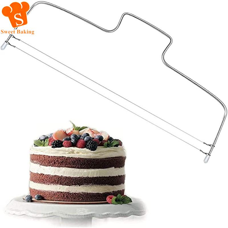 Cake Leveler Adjustable Stainless Steel Wire Cake Slicer Leveler Pizza Dough Cutter Trimmer Ktchen Accessories Baking Tools
