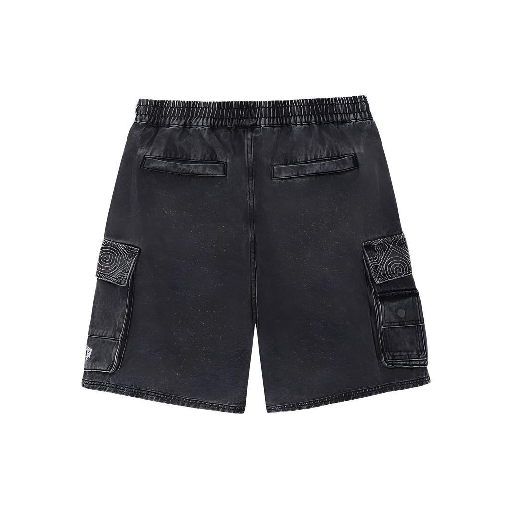 Li Ning Denim Shorts Men's Black Moderate AKSS075-2