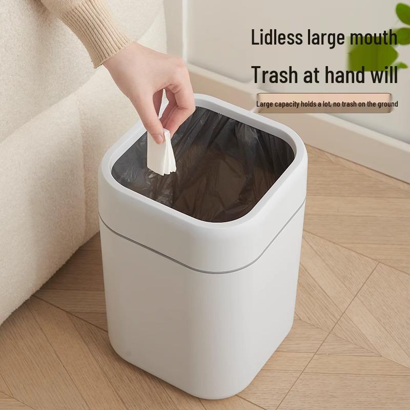 Square Self-Priming Hidden Trash Can for Toilet, Bathroom, Bedroom, and Living Room