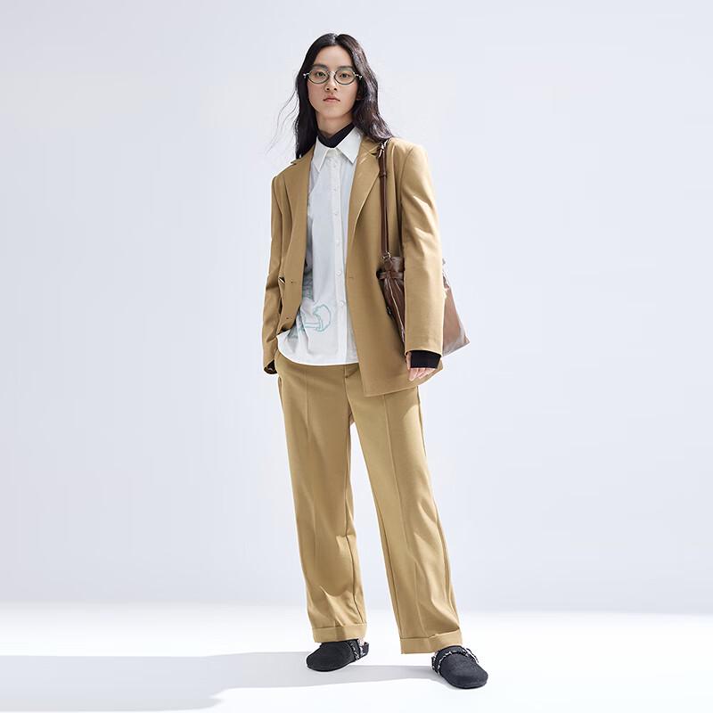 Women's High-Waisted Wide-Leg Suit Pants