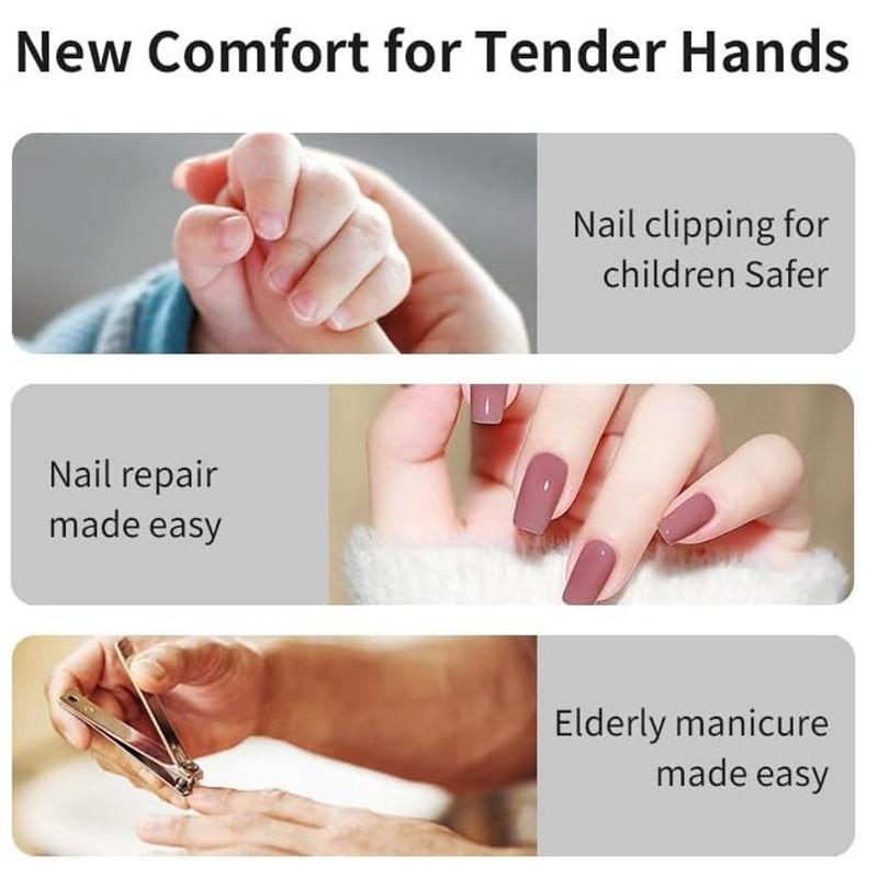 Electric Nail Clipper Easyclip Smart Nail Clipper with LED Light for Adult Children Kids Nail Grinder