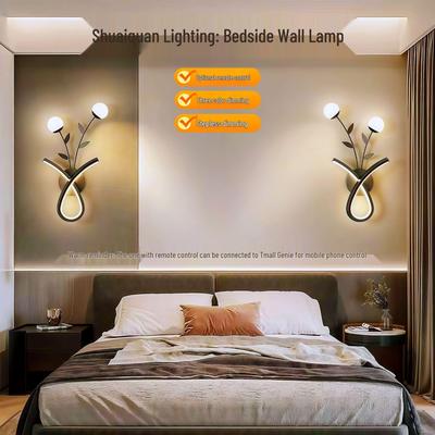 Kreative LED-Wandleuchte für den Innenbereich mit Fernbedienung - Stufenloses Dimmen für Schlafzimmer, Wohnzimmer, Flur, Balkon oder Treppenhaus