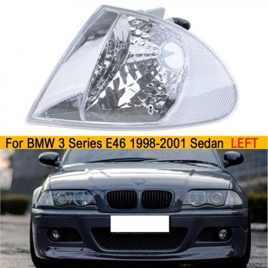 Left Clear Corner Parking Signal Lights for 1999-2001 BMW E46 3-Series Sedan