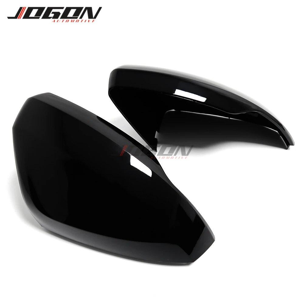 For Volkswagen VW Polo Mk6 AW GTI 2018- Gloss Black Side Rearview Rear View Mirror Cover Shell Cap Case Replacement