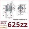 Double-Cut Flange Circlip Bearing Housing, Aluminum Alloy, BACB6800ZZ BFP23.