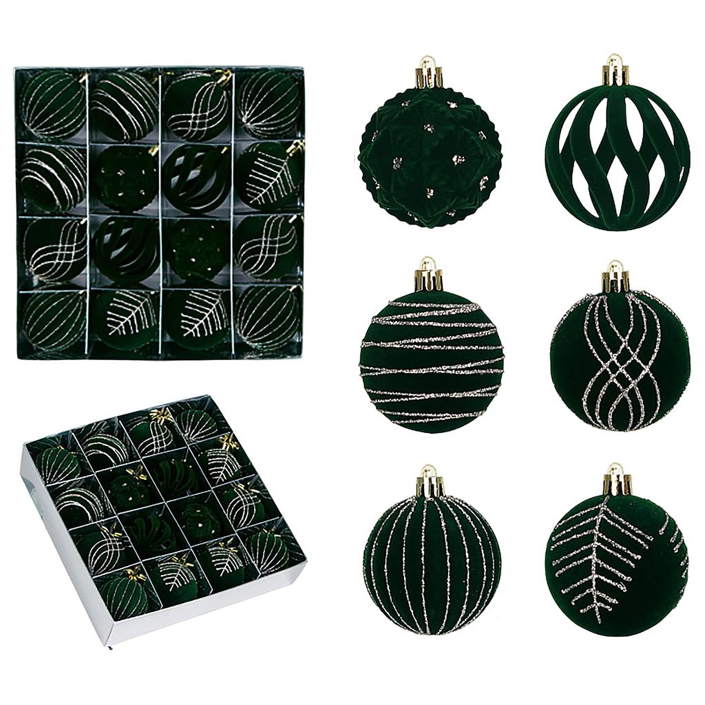 Palline di Natale 616 Set Regalo - Decorazioni da Appendere Verniciate Galvanizzate