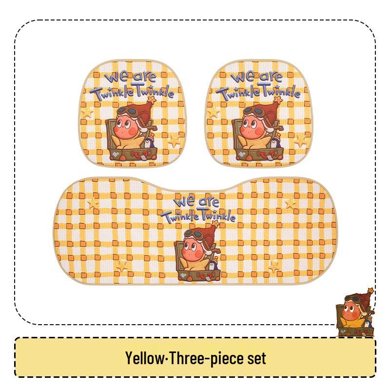 Cute Female Cartoon Car Seat Cushion for Xiaopeng MONA M03/P7/G6/G7/G3 - All Seasons