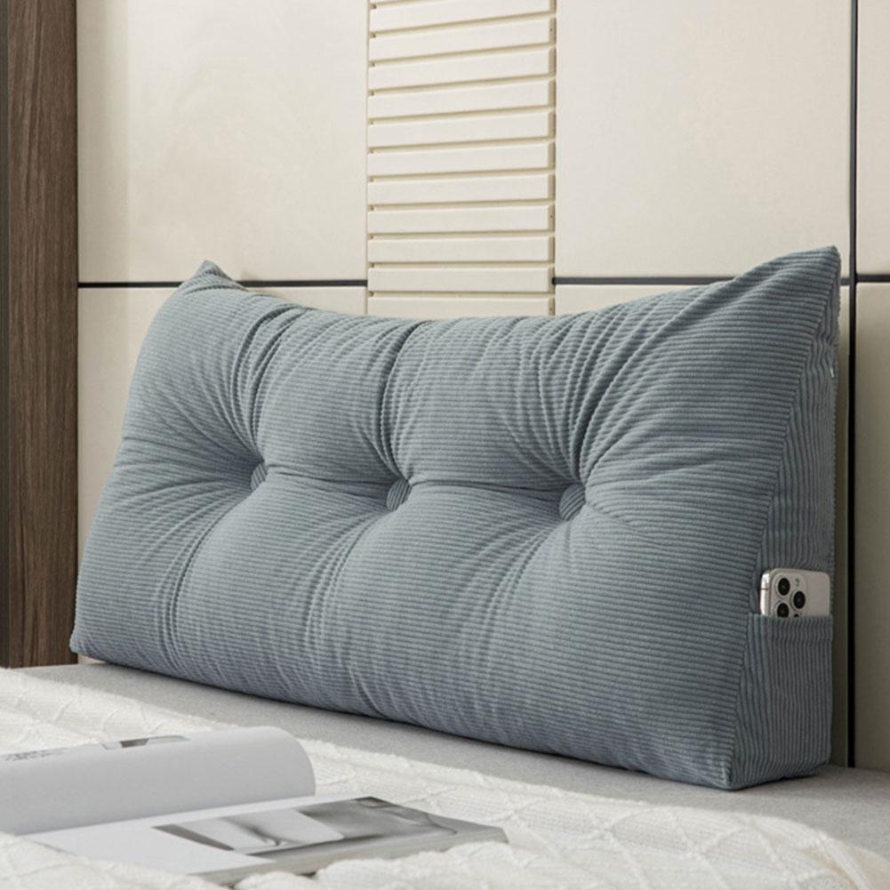 European Headboard Pillow Triangular Wedge Headboard Cushion Thickened Bed Headrest Pillow Removable Reading Backrest