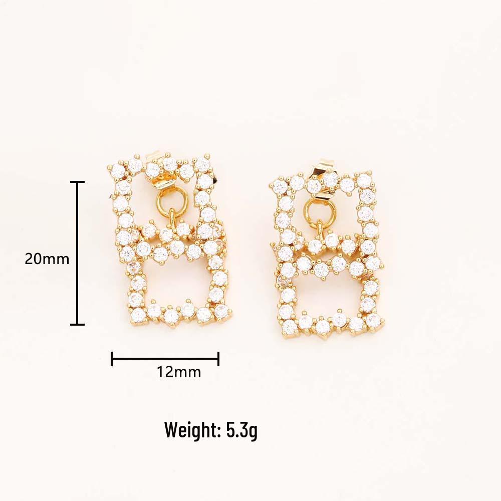 Exquisite Geometric Stud Earrings: Versatile High-End Fashion for Daily Wear