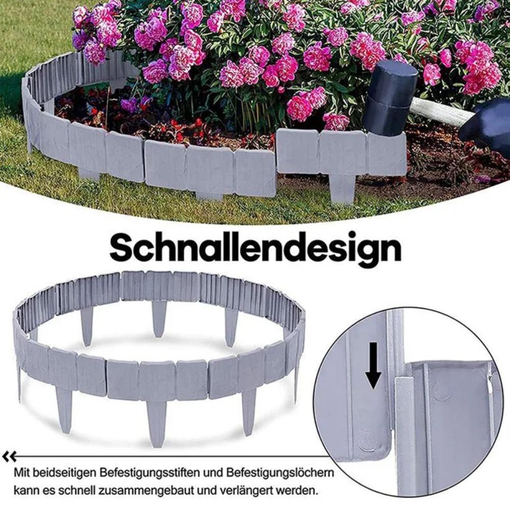 10Pcs  Outdoor Imitation Stone Plastic Fence In The Courtyard, Sheet Type Plug-In Fence, Small Fence, Villa Lawn Decoration, Gardening Partition