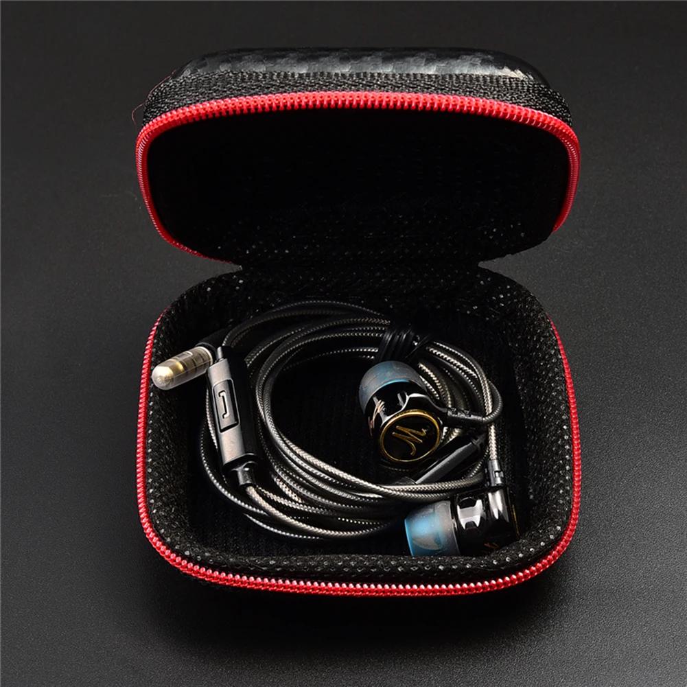 Earphones Case Carry Bag Portable Mini Zipper Headphone Bag Hard Aseismic Moisture Proof Headphone Bag Storage Box Headset Case