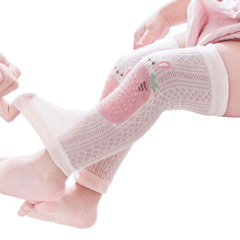 

Elastic Children Leg Warmers Nonslip Dot Pattern Design Knee Pads Mesh Fabric Knee Guard For Active Play розовый