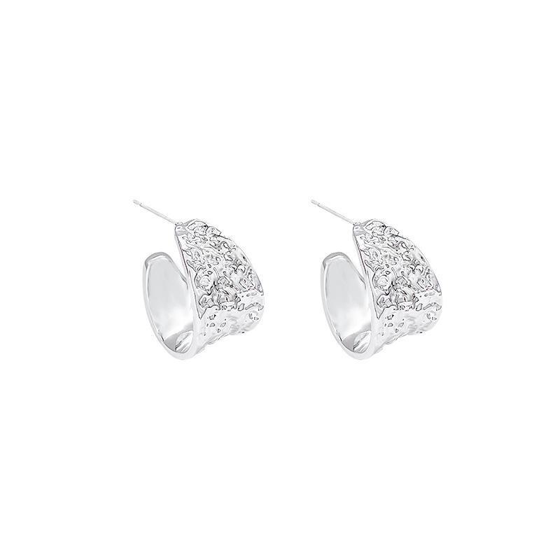 Gold-Plated C-Shaped Earrings: Elegant, Stylish, and Perfect for European & American Fashion.