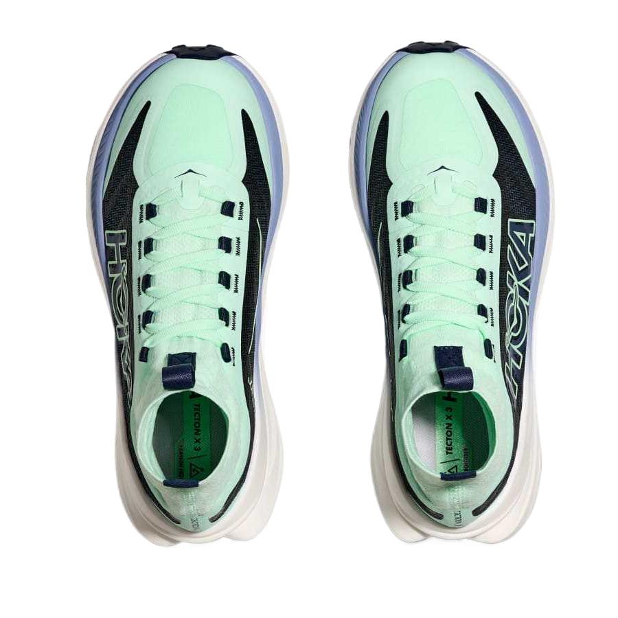 HOKA One One Tecton X 3 Comfortable Fashionable Versatile Mesh High-Top Running Shoes Women Sneaker Blue 1155114