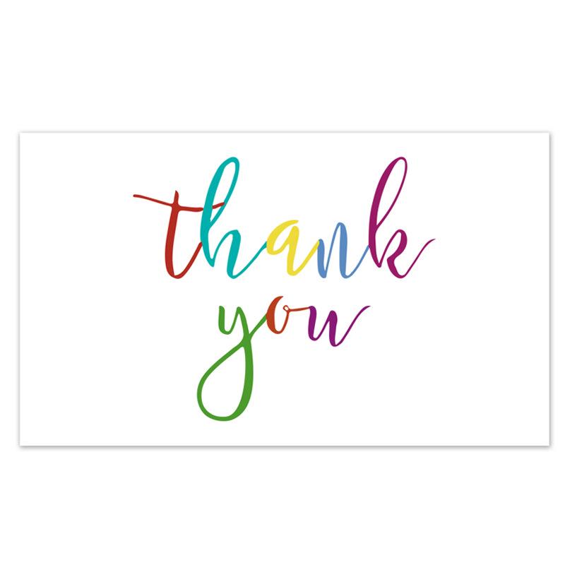 Pink 'Thank You' Cards - 50 Sheets/Pack for Gift Boxes, Decorations, and Postcards