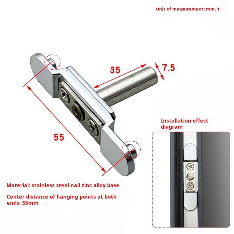 Aluminum Alloy Kitchen Balcony Sliding Buckle Lock Seat Screw Sliding Window Lock Seat Lock Nail Accessories