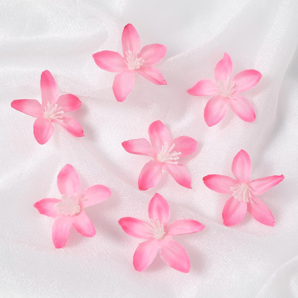 50/100 Stück Fünf-Sterne-Blume Künstlicher Blumenkopf Für Blumenwand Pflanze DIY Heimzimmer Dekoration Girlande Geschenk Hochzeitstischdeko