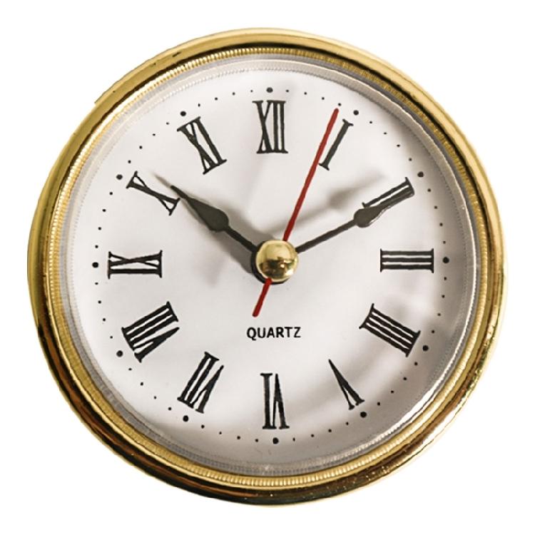 Decorative Round Clock Insert with Roman Numerals Miniature Clock Fit Up Watch Dials Replacement for Art and Crafts
