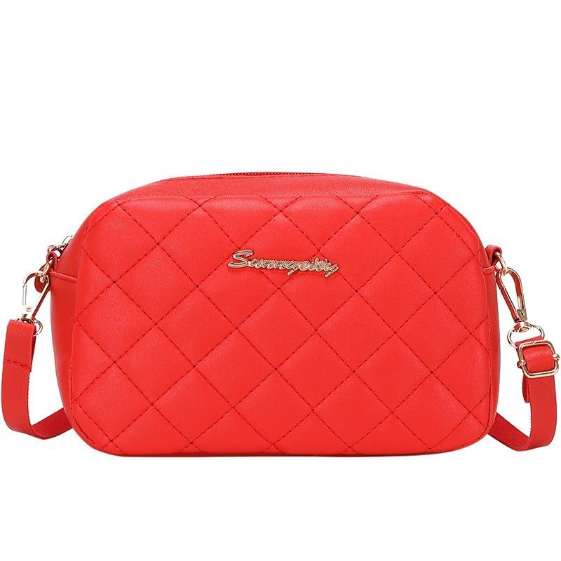 Borsa a Spalla Singola, Borsa a Tracolla con Motivo a Diamanti, Borsa alla Moda