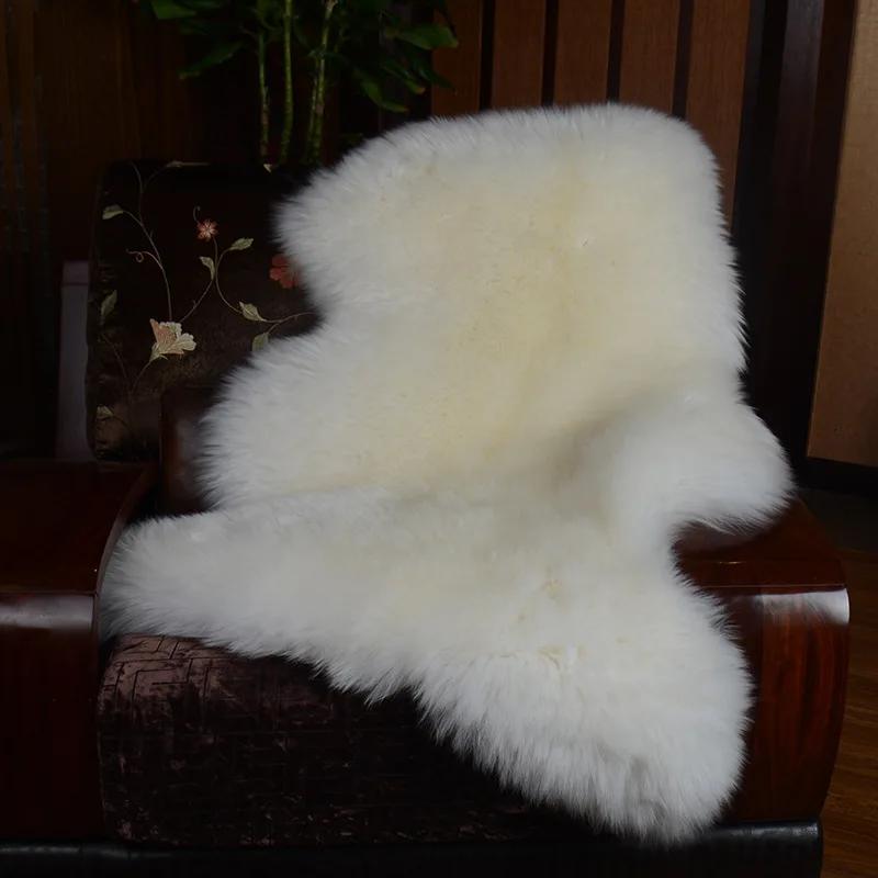 

MS.Softex Теплый Зимний-Длинный Ковер из Австралийской Овчины, Ковры для Спальни 1P 70x100cm покинуть белый