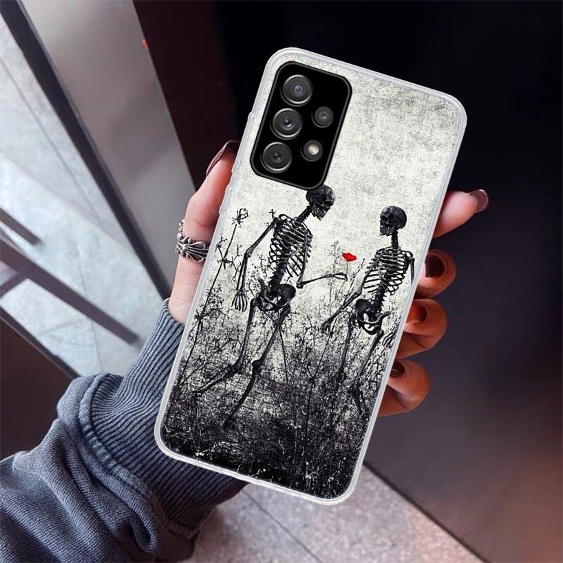 Gothic Fashion Skull Phone Case For Samsung Galaxy A17 A57 A37 A16 A26 A36 A56 A15 A25 A35 A55 A14 A13 A54 A53 A34 A24 A33 A23 G