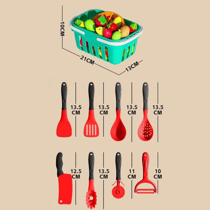 Kids Mini Home Kitchen Utensils Toy Set Pretend Play Cooking Simulated Food Game Boys Girls Birthday Gifts 3+ Year Old