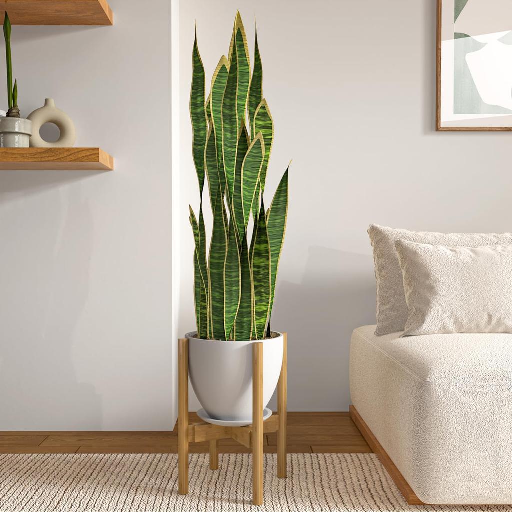 Bamworld Adjustable Planter Stand, Bamboo Indoor Plant Stand, 25cm-35cm Wide, Plant Pot Stand, Pot Stand, Planter Rack, Stylish Plant Pot Stand