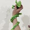 3D Printed Horned Dragon Joints Movable Dragon Simulation Animal Model Toy Cute Figurine Ornament Creative Desktop Decor