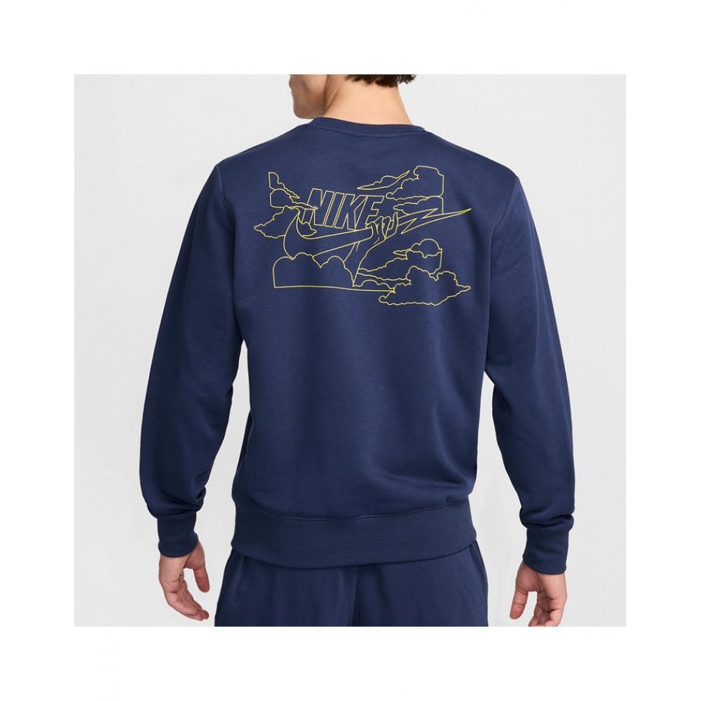 

Футболка Nike Men S French Terry Crewneck Fz0765 410 Midnight navy/95