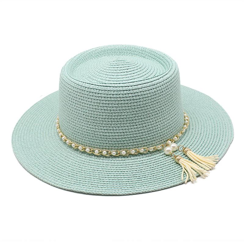 New Women Hats Summer Sun Straw Hats Outdoor Beach Panama Jazz Hats Leisure Vacation Dress Cap Sombreros De Mujer