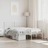 VidaXL Metal Bed Frame with Headboard-Footboard White 140x190cm 355334