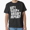 Eat Sleep Airsoft Repeat Classic Tshirt Made In Usaaus Tshirt S2xl