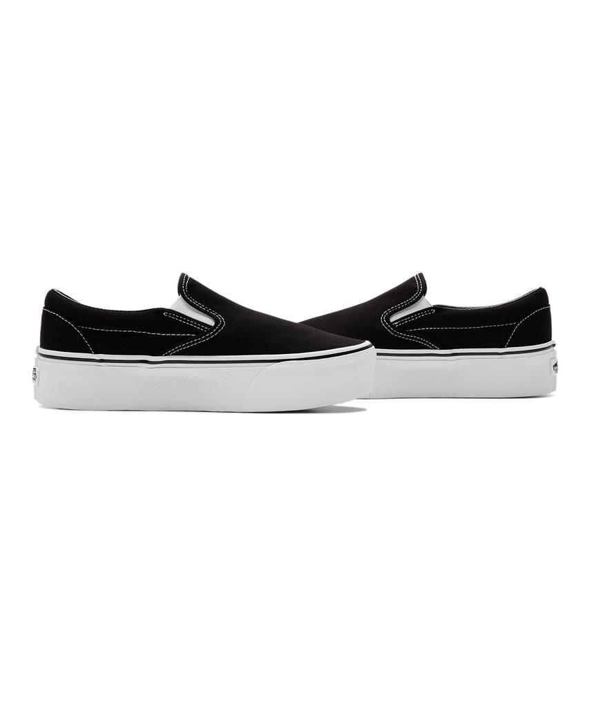 Vans Classic Slip-On Stackform - (Canvas) Black:True White / Vn0A7Q5Rbmx1