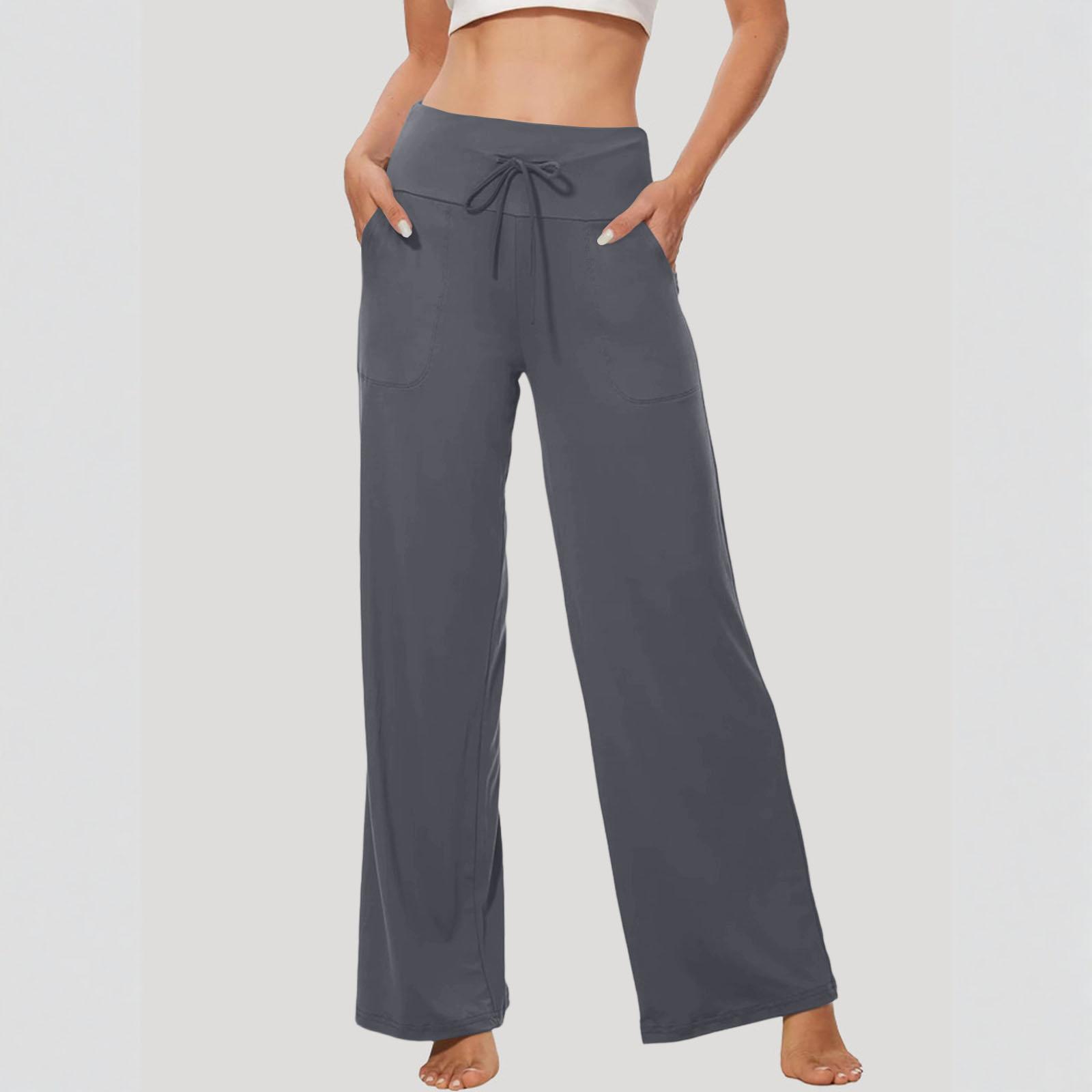 

Women s Color High Waisted Straight Leg Pants, Casual Pants, Hanging Sports Yoga Pants XL